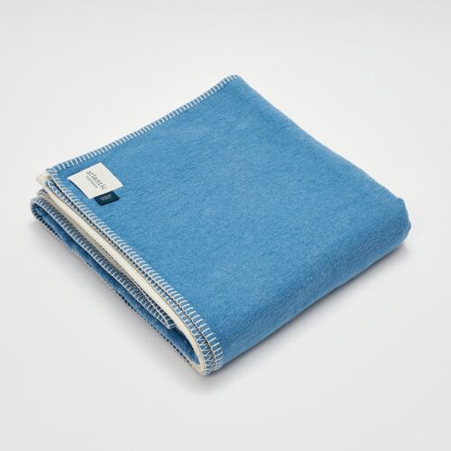Blue Sea Spray Recycled Cotton Blanket - Standard 160 x 110cm