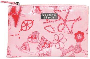 Trousse de toilette Frills Pink Large Flat Purse trousse de toilette