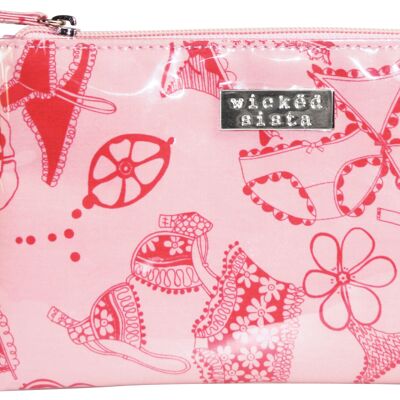 Kosmetiktasche Frills Pink Large Flat Purse cosmetic bag
