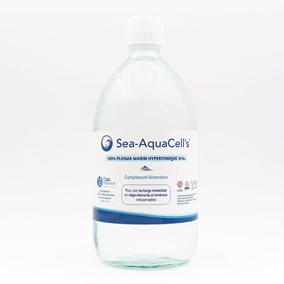 Plasma marino ipertonico Sea-AquaCell da 1 litro - Processo Quinton dell'acqua di mare