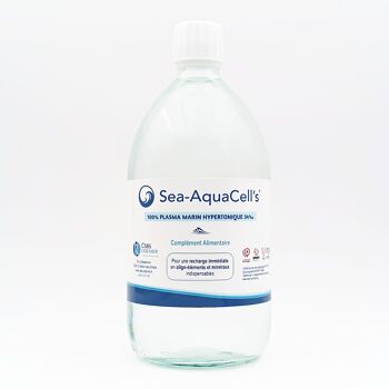 1L Plasma Marin Hypertonique Sea-AquaCell's -Eau de Mer Procédé Quinton 1