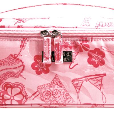Cosmetic bag Frills Pink Medium Beautycase Kosmetiktasche