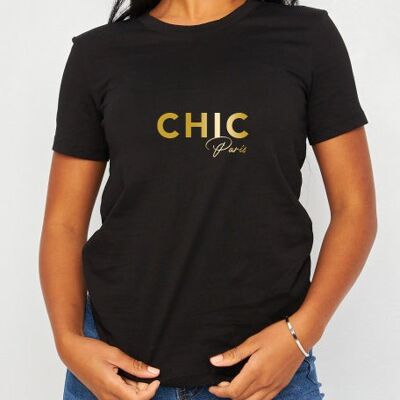 T-shirt Noir CHIC FEMME