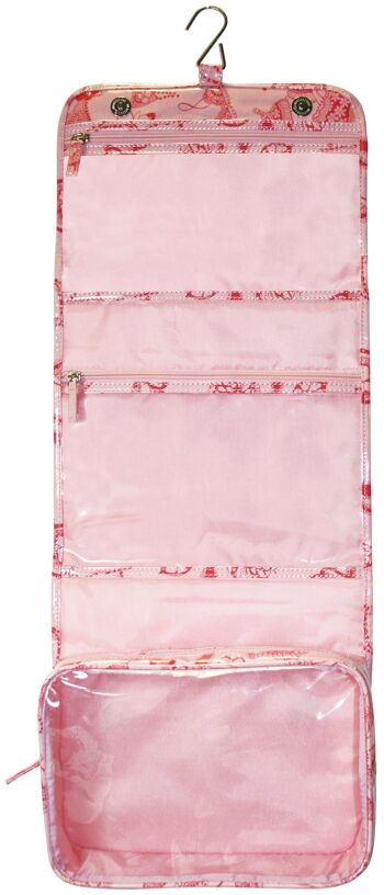 Holdall Frills Sac pliable rose avec crochet Sac cosmétique de voyage 1