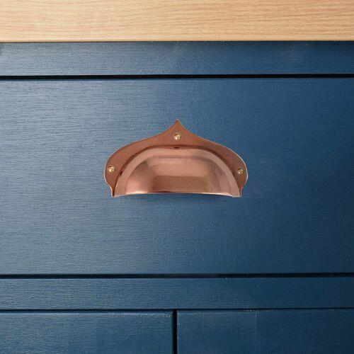 Copper Royal Pavilion Cup Handle - Copper Satin Lacquered