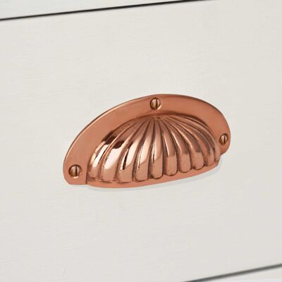 Copper Scalloped Cup Handle - Natural Copper