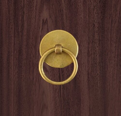 Brass Drop Ring Pull - Polished Brass