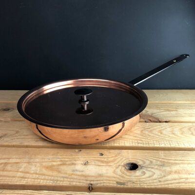 Copper Frying Pan with lid (28cm)