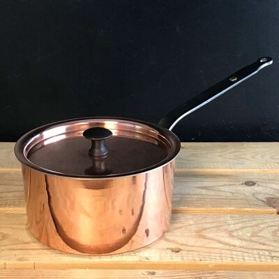 Copper Spun Saucepan and Lid 15cm
