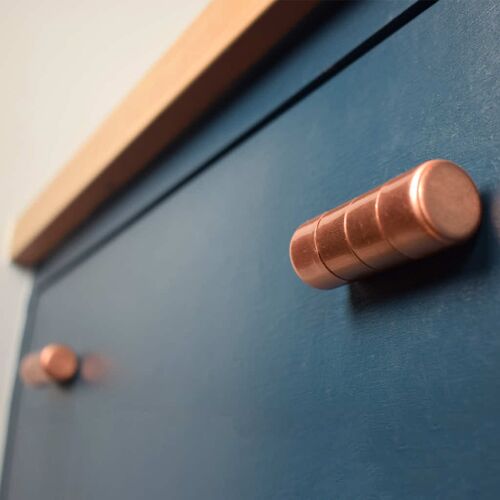 Ridged Chunky Bar Knob - High Polish