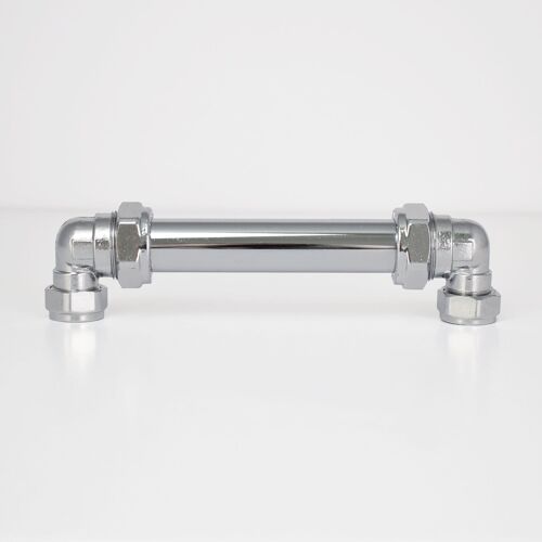 Chrome U Pull Industrial Bolted Detail - 160mm Hole Centres