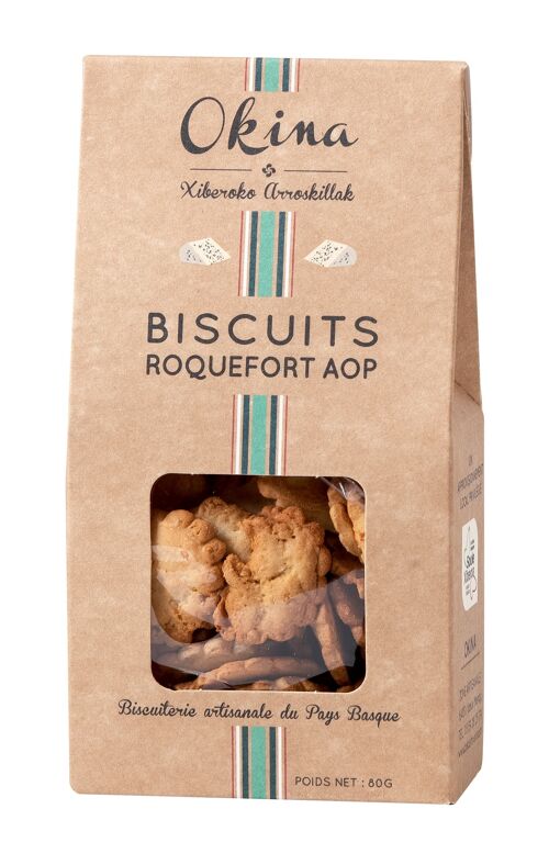 Biscuits apéritifs au Roquefort AOP, en étui 80g