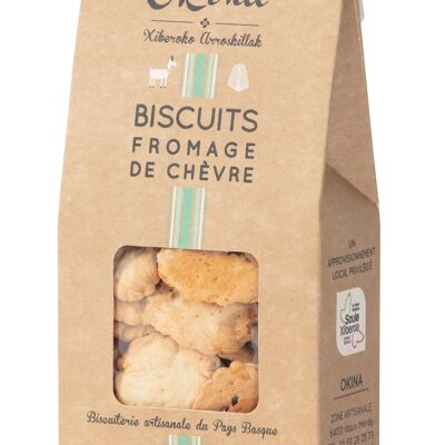 Aperitif biscuits with Goat Cheese, in 80g case