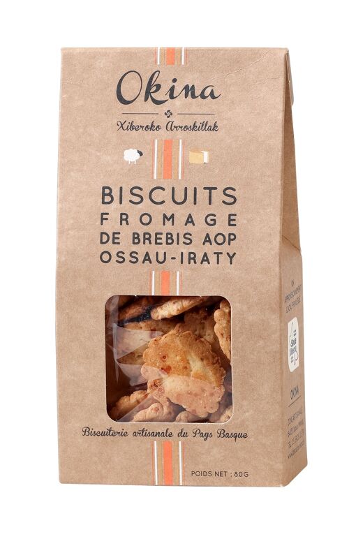 Biscuits apéritifs au Fromage de Brebis AOP Ossau-Iraty, en étui 80g