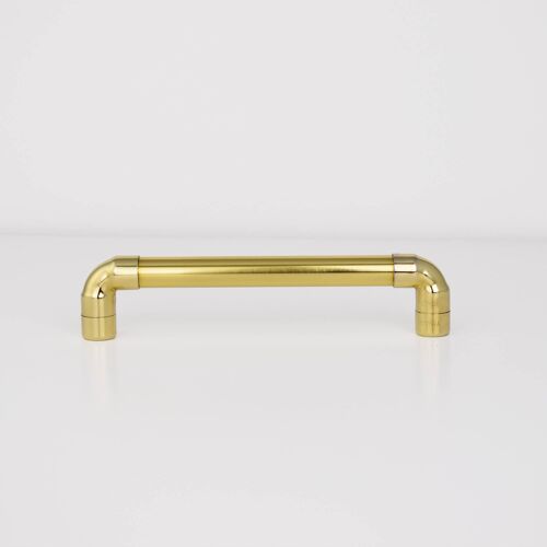 Brass U-Shaped Pull Handle - High Polish - 160mm Hole Centres