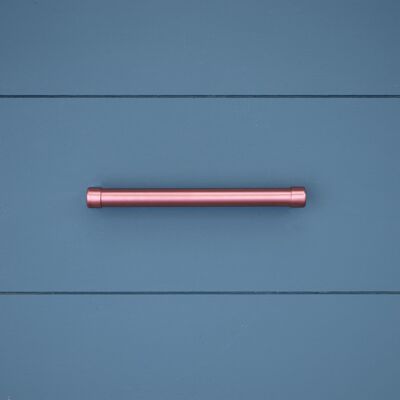 Copper Bar Handle - Raised - 160mm Hole Centres - Natural Copper