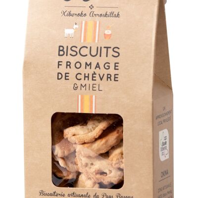 Aperitif biscuits with Goat Cheese and Honey, in 80g case