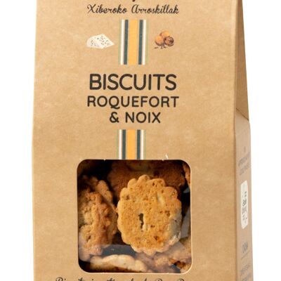 Aperitif biscuits with Roquefort and Walnuts, in 80g case