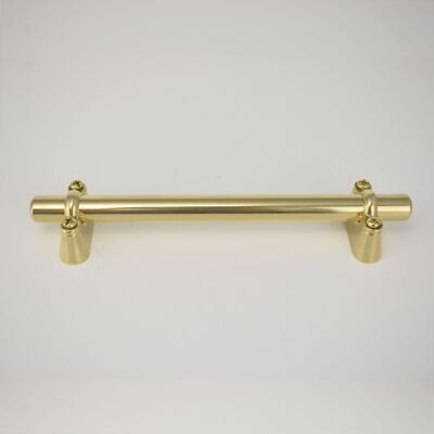 Solid Brass Bar Pull with Solid Brass Extenders - 128mm Hole Centres