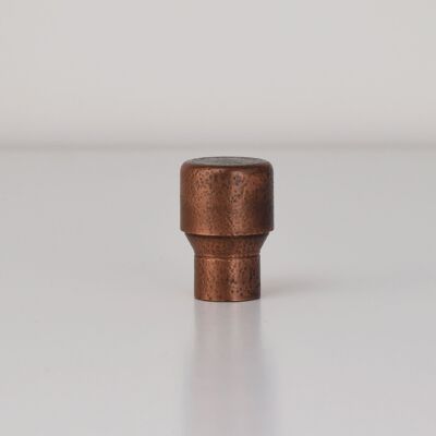 Perilla de Cobre Rústico con Hoyuelo (Envejecido) - Proyección 5.2cm / Diámetro 3.6cm