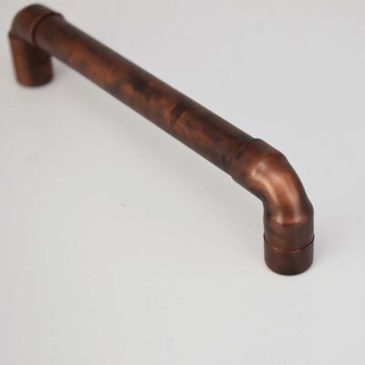 Rustic Copper U-Pull Handle (Aged) - 128mm Hole Centres