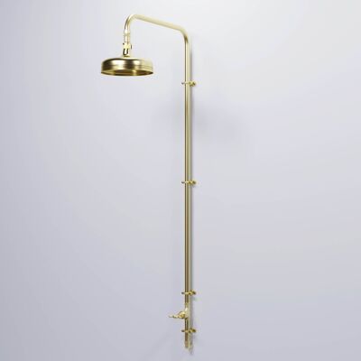 Brass Shower - Sipi Falls - Natural Brass (Unlacquered)