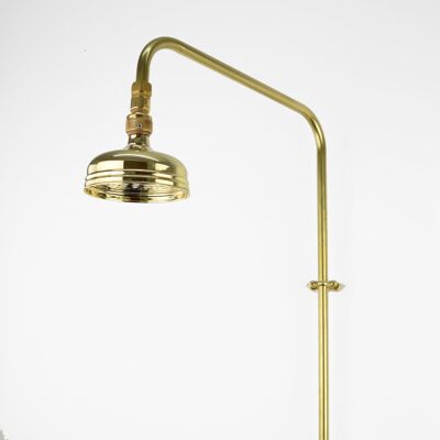 Brass Shower Head - Small Bell Traditional - Natural Polished Brass