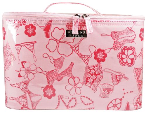 Cosmetic bag Frills Pink Large Beautycase Kosmetiktasche