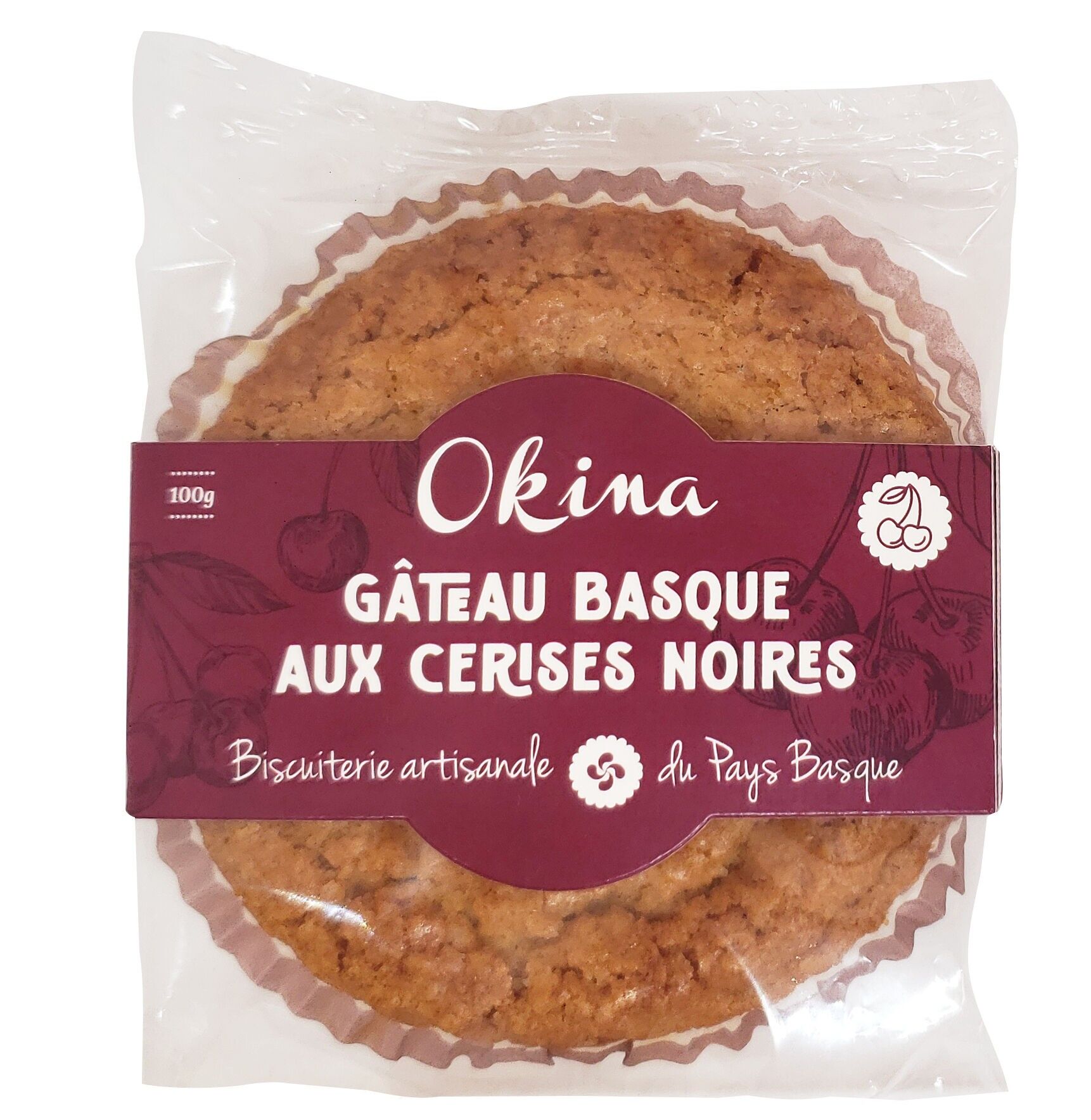 Traditioneller baskischer Schwarzkirschkuchen 100 g - handgefertigt im Baskenland