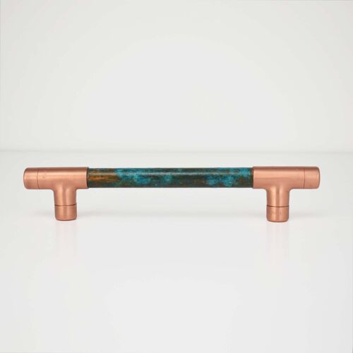 Verdigris Copper Handle T-shaped - 160mm Hole Centres