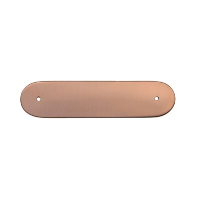 Placa posterior curvada de cobre - Centros de orificios de 128 mm - Cobre natural