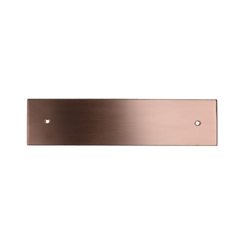 Rectangular Copper Backplate - 128mm Hole Centres - Satin