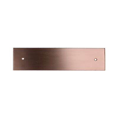 Placa trasera de cobre rectangular - Centros de agujeros de 160 mm - Cobre natural