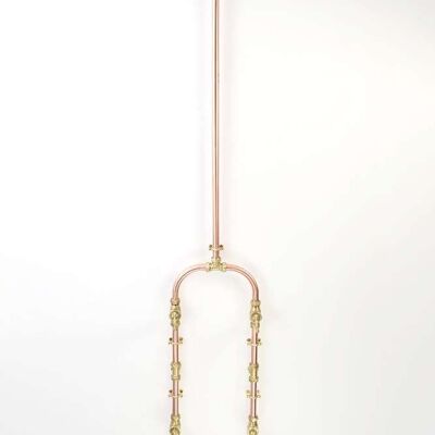 Copper and Brass Shower - Kanagawa - Satin LacqueredSatin Lacquered