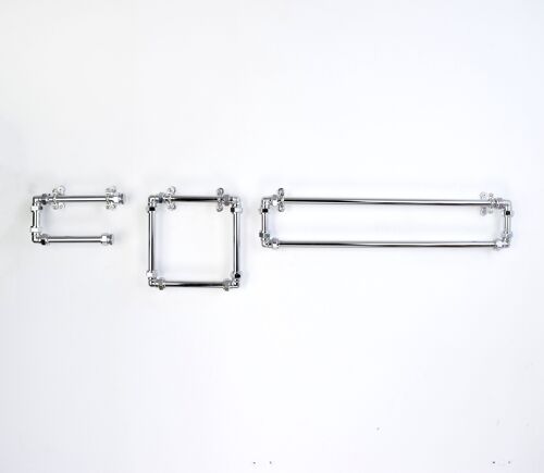 Industrial Chrome Bathroom Set - Towel Rail