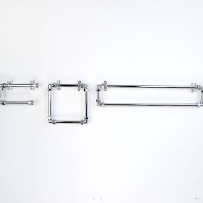 Industrial Chrome Bathroom Set - Towel Rail