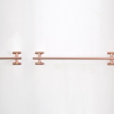 I-mounted Copper Bathroom Set - Toilet Roll Holder - Satin Lacquered