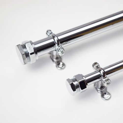 Curtain Rail in Chrome - 180cm - 15mm