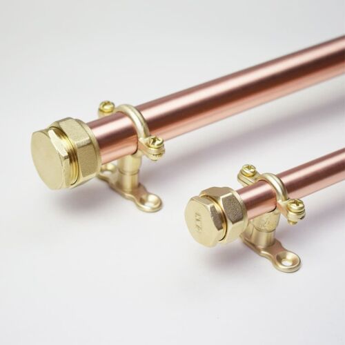 Curtain Rail in Copper and Brass - Satin Lacquered - 300cm - 22mm