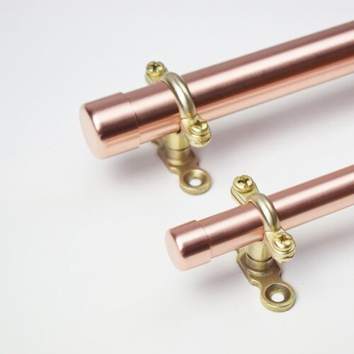 Curtain Rail in Copper - Natural Copper - 120cm - 22mm