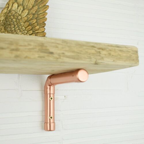 Small Copper Shelving Bracket - Set of 3 - Natural Copper