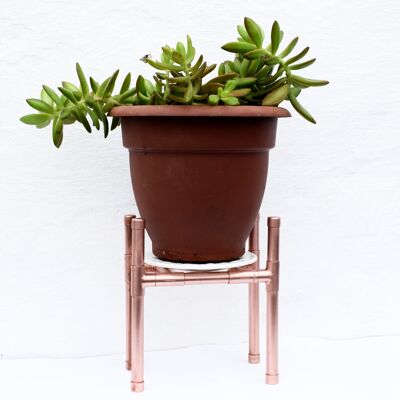 Small Copper Plant Stand - Natural Copper