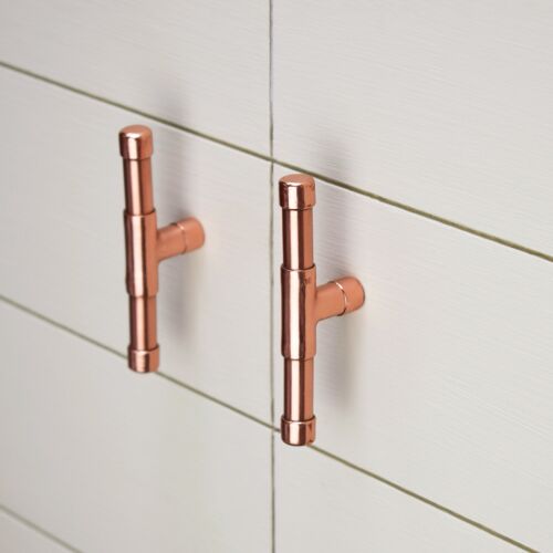 Solid Copper Knob (Mini) Extended T-shape - Natural Copper