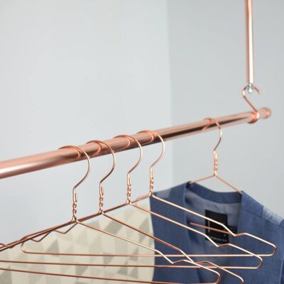 Copper Clothes Hangers - Set of 5