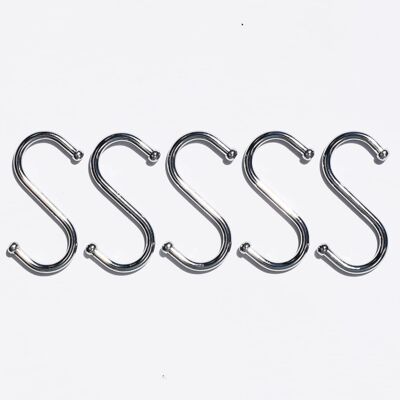 Chrome S Hooks - Set of 10