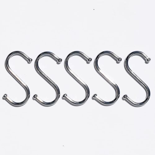 Chrome S Hooks - Set of 15