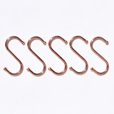 Copper S Hooks - Set of 10