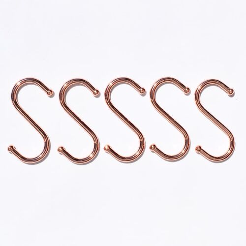 Copper S Hooks - Set of 15