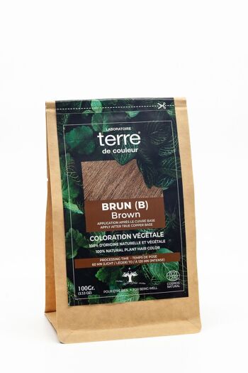 Terre de Couleur Coloration 100% Végétale Brun B 2