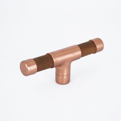 Copper Knob with Iroko T-shaped